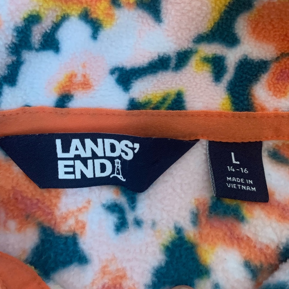 Women’s LANDS END 1/4 Zip Fleece Large (14/16) - Picture 3 of 7